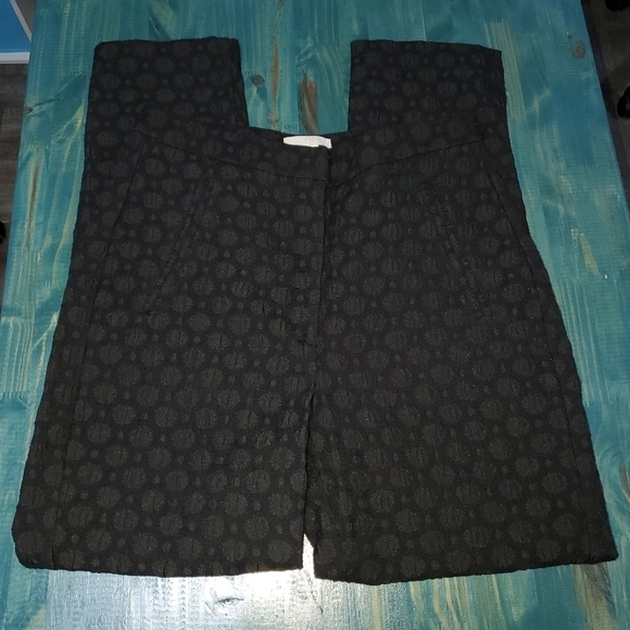 Textured Patterned Black Pants New Size 8 - Picture 2 of 7